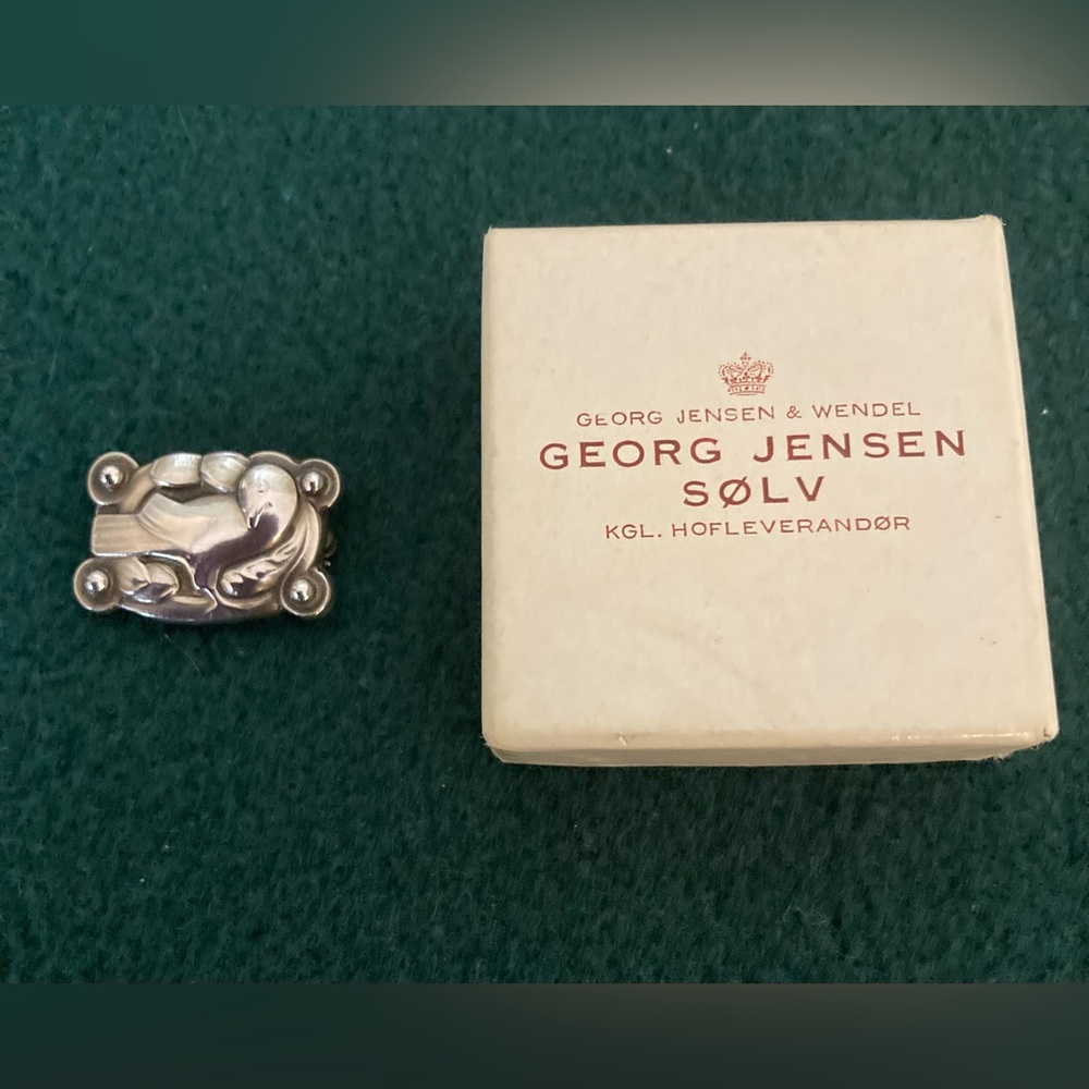 Georg Jensen sterling silver vintage collar pin/brooch
